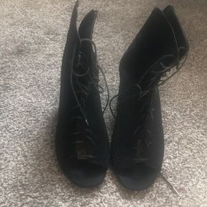 black heel boots